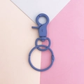 Detail of blue matte lobster clasp and spring ring keychain accessory on geometric background - Lobster Clasps Set / Taro Purple