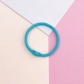 Macro shot of bright blue lacquered loose-leaf ring binder with mechanical locking - Loose-leaf Rings / Bright Blue