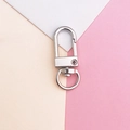 Fermoir mousqueton rotatif en métal argenté pour porte-clés et accessoires faits main - 12*33mm / Argent