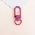 Fermoir mousqueton en métal rose pêche pour porte-clés et accessoires faits à la main - 12*33mm / Rouge Rose