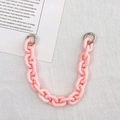 Pink acrylic chain link with silver spring rings for DIY phone cases and handbags - Hand Chain / 27.5cm / Light Pink