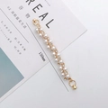 Elegant 150mm DIY phone case chain with pearls and rhinestones on a gold alloy base - K242 Pearl Wristlet (With Screws)