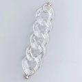 Transparentes Acryl-Kettenarmband mit silbernem Magnet-Schraubverschluss für Damen - Transparent (K356)