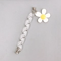 Acryl Gänseblümchen Anhänger mit transparenter Gliederkette und silbernem Metallverschluss - K354 Sonnenblumen-Stil (Mit Schrauben)