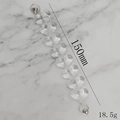 Transparente Herz-Acrylperlenkette mit Metallring für Handyhüllen und DIY-Zubehör - Transparenter Herzstil (K390)