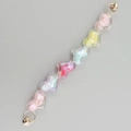 Dettaglio della catena di perle a cuore in acrilico con anelli dorati per accessori - Stile Cuore Colore AB (Con Viti)