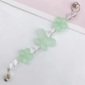 Bracciale in perline acriliche con fiori e farfalle verde chiaro per accessori fai-da-te - Stile Fiore Farfalla Verde (Alt)