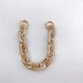 Amber marble acrylic chain link strap with gold metal spring rings for handbags - Off-White Square Style