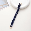 Dark blue marble acrylic chain strap with gold metal buckles for DIY handbags - Navy Block Style