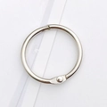 Anillo de encuadernación de metal plateado brillante con cierre para llaveros hechos - Anillas de hojas sueltas / Plata Brillante