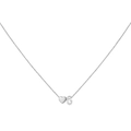 Personalized silver necklace featuring a minimalist heart charm and capital letter G pendant - Letter G / Steel