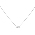 Minimalist silver chain necklace with polished heart pendant and alphabet N letter charm - Letter N / Steel