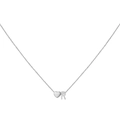 Silver personalized heart necklace featuring a 3D solid charm and letter R pendant - Letter R / Steel