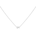 Silver O-chain necklace featuring a polished heart pendant and letter U charm for women - Letter U / Steel