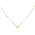 Golden heart necklace with letter G pendant on a delicate chain for women - Letter G / Gold