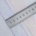 Irisierendes gewelltes transparentes Band mit Glitzer für DIY-Deko mit Lineal gemessen - Breite anpassbar