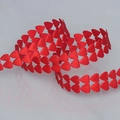 Ruban en polyester rouge en forme de cœur pour emballage cadeau et artisanat - Double Couche Coeur (1.5cm) / Rouge