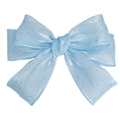 Lazo de organza azul claro con pedrería brillante para accesorios del cabello - Azul Cielo / 14cm*10cm