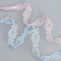 Rubans de dentelle Lolita bleu clair et rose avec bordure crochetée et ruban de satin - Light Blue and Light Pink Styles