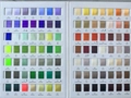 Detailed color chart showing various ribbon shades with item numbers and names - Color Card 2