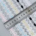 Colorful hollow lace ribbons with satin centers and floral edges for DIY crafts - Customizable Width