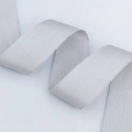 Nastro in gros-grain grigio argento con trama morbida e bordi ondulati per cucito - Grigio Scuro (1cmx50 Yard)