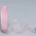 Rosa durchscheinendes Organzaband mit silbernen Punkten für DIY-Blumenverpackungen - 2.5cm / Rosa