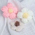 Handmade crochet milk cotton puff flowers in pink, white, and cream for DIY crafts - Other Requirements