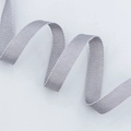 Silver-grey rayon grosgrain ribbon with distinctive horizontal ribbed texture and wavy edge - Light Gray (2.5cmx50 Yards)
