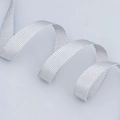 Silver grey grosgrain ribbon with horizontal ribbed texture and wavy edges for DIY craft - Light Gray (1cmx50 Yards)