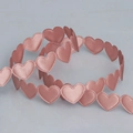 Light pink heart-shaped satin ribbon roll for gift wrapping and DIY crafts decor - Korean Pink Heart (1.5cm)