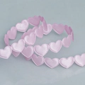 Soft pink heart-shaped satin ribbon for wedding gifts and DIY floral crafts - Pink Heart (1.5cm)