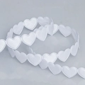 White heart-shaped ribbon for wedding gift boxes and DIY flower packaging decoration - White Heart (1.5cm)