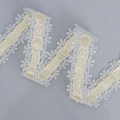 White lace trim with satin ribbon for DIY hair accessories and Lolita dress craft - Yellow