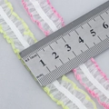 Dentelle à volants de 1,5 cm rose et jaune pour bandeaux et couture de vêtements DIY - Taille Personnalisée