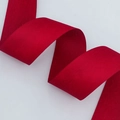 Tiefrotes Baumwollsamtband mit dezentem Glanz für Bastelarbeiten und Geschenkboxen - 3,8 cm x 50 Yards / Burgunderrot