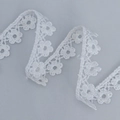 White embroidered hollow floral lace trim for DIY sewing and dress decoration - TFC-014 [1.5cm Wide]
