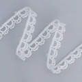 White milk silk hollow lace ribbon with scallop wave edge for DIY dress sewing - TFC-214 [0.8cm Wide]