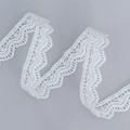 Milk white hollow lace embroidery trim with scalloped edges for DIY sewing and crafts - TFC-502 [1.5cm Wide]