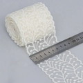 Beige wasserlösliche Spitzenborte 4cm breit für DIY Nähen und Heimdekoration - Baumblattmuster (7 cm breit)