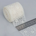 Exquisite 4,5cm breite weiße Gänseblümchen-Spitze für DIY-Nähen und Dekoration - Blumenmuster (5,5 cm breit)