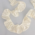 5cm cremefarbenes Satin-Rüschenband mit eleganten Falten für DIY-Nähen und Heimdeko - 5 cm breit / Champagner