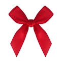 Handgemaakte rode satijnen lintstrik met kepertextuur voor geschenkverpakking en DIY - Rood (4.5cmx7cm)