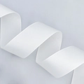 White 4cm grosgrain ribbon with textured ribs for DIY hair bows and gift wrapping - White (000# 20 Yards)