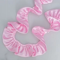 Leuchtend rosa 5cm Satin Spitze mit Faltenkanten für DIY Nähen und Heimdekorationen - 5 cm breit / Rosa