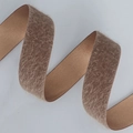Single-sided brown velvet feather ribbon for DIY handmade hair bow accessories - 2.5cmx50 Yards / Brown