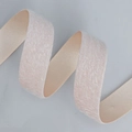 Pale pink single-sided velvet ribbon with soft feather-like texture for DIY crafts - 2.5cmx10 Yards / Champagne