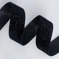 Premium black single-sided velvet hook and loop fastener ribbon for DIY hair accessories - 4cmx10 Yards / Black