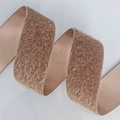 Brown velvet feather ribbon with smooth satin back for DIY handmade hair accessories - 4cmx10 Yards / Brown
