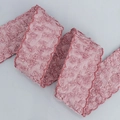 Pastel pink textured tweed ribbon with scalloped edges for DIY hair accessories - 3.8CM / 6# Pink
